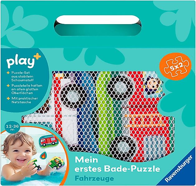 Ravensburger Badespielzeug Play+ Mein erstes Bade-Puzzle: Fahrzeuge günstig online kaufen