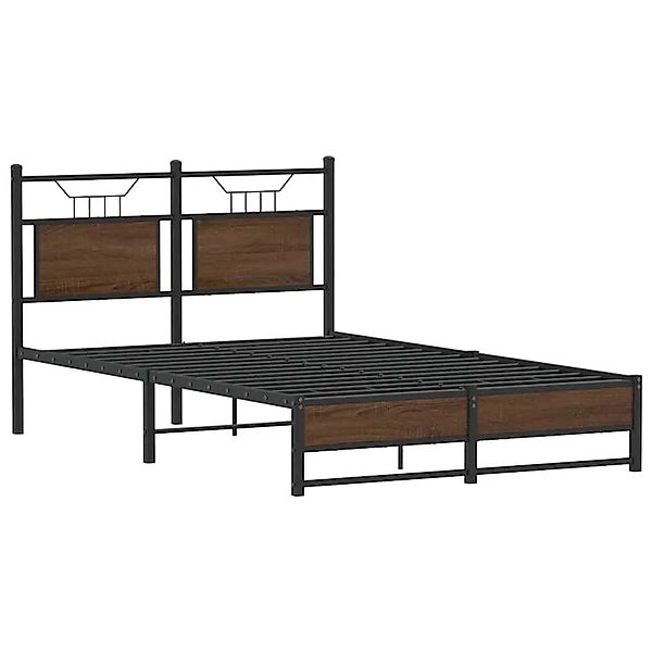vidaXL Bettgestell ohne Matratze Braun Eiche 120x200 cm Holzwerkstoff 41070 günstig online kaufen