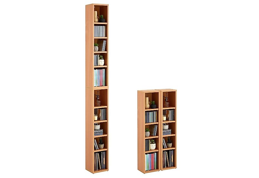 CARO-Möbel CD-Regal CHART, Medienregal aus 2 Modulen, Medien Aufbewahrung b günstig online kaufen