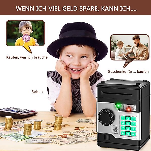 Coonoor Spardose Elektronisches Sparschwein, Geldtresor, Mini-Safe, günstig online kaufen