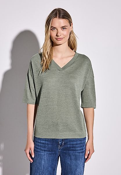 STREET ONE T-Shirt, mit Seitlichen Einschlitzen am Saum günstig online kaufen