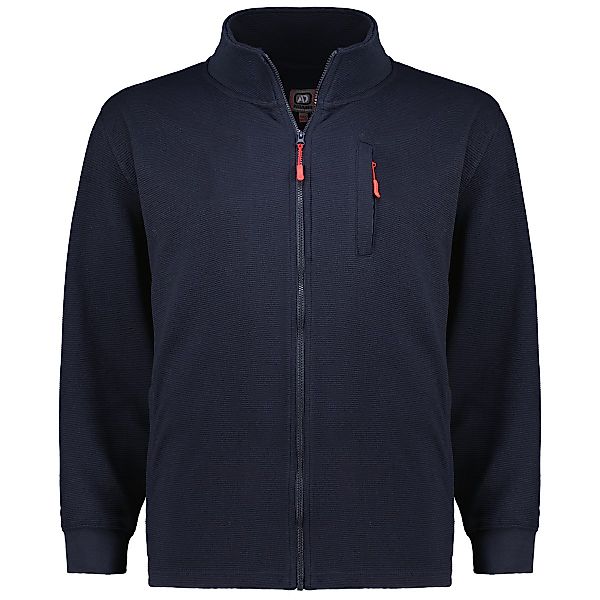 ADAMO Sweatjacke mit Struktur Farbe dunkelblau Größe: 10XL günstig online kaufen