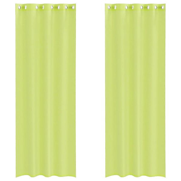 vidaXL Voile Vorhänge mit Ösen 2 Stk Apfelgrün 140x300 cm 4102058 günstig online kaufen