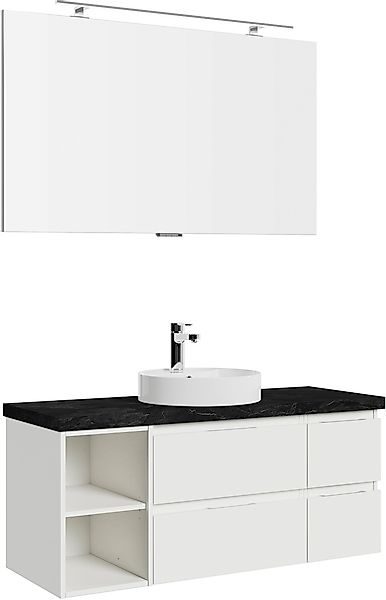 Saphir Badmöbel-Set »Serie 4035 2-teilig, Keramik-Aufsatzbecken mit LED-Spi günstig online kaufen