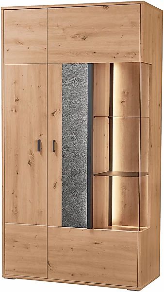 set one by Musterring Vitrine »Deltona« mit Sandsteinelement, inkl. Beleuch günstig online kaufen