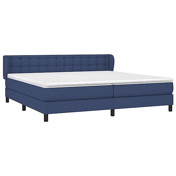 vidaXL Boxspringbett mit Matratze Blau 200x200 cm Stoff 3126595 günstig online kaufen