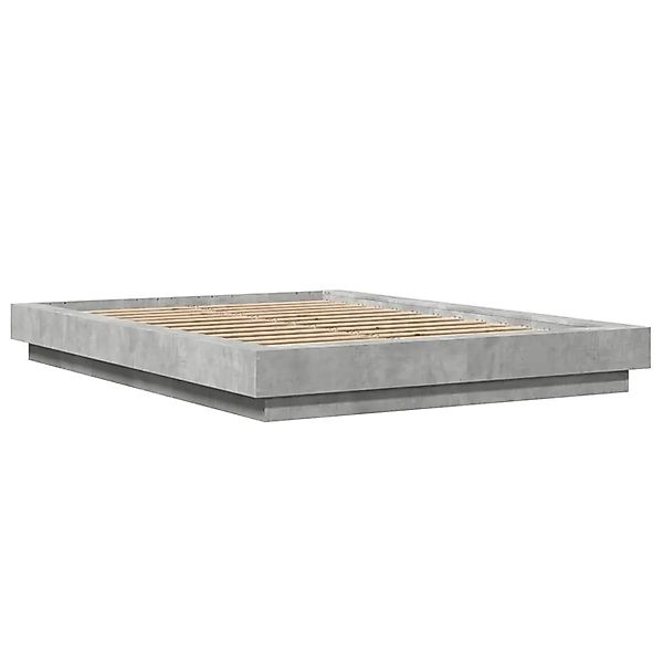 vidaXL Bettgestell Betongrau 140x190 cm Holzwerkstoff 3281220 günstig online kaufen