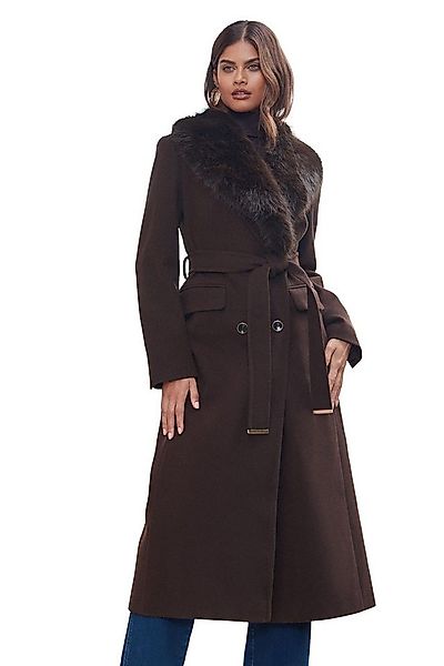 LIPSY Fellimitatmantel Lipsy langer Mantel mit Schalkragen, Regular (1-tlg) günstig online kaufen