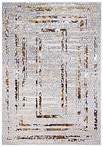 Mazovia Designteppich Modern Teppich für Wohnzimmer - Glänzende Beige Creme günstig online kaufen