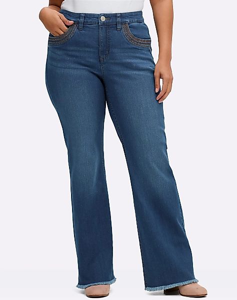 Sheego Bootcut-Jeans 1 Stk. tlg. günstig online kaufen