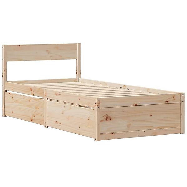 vidaXL Bett Massivholzbett ohne Matratze 75x190 günstig online kaufen