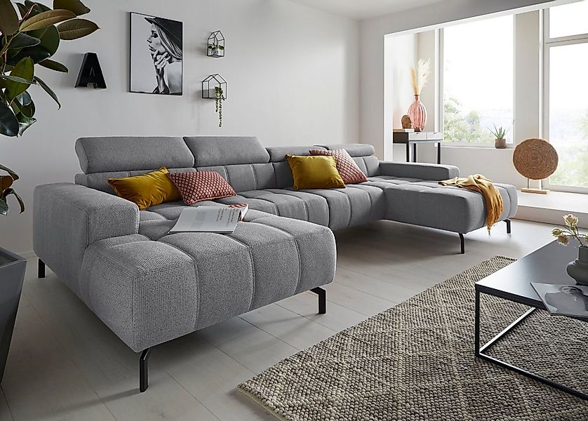 DOMO collection Wohnlandschaft "Cunelli tolle Sitznähte als Designelement, günstig online kaufen
