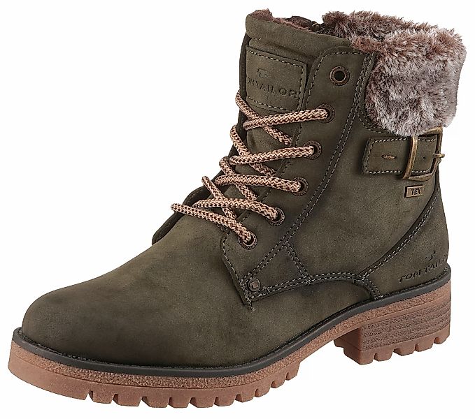 TOM TAILOR Winterboots, Blockabsatz, Schnürboots, Winterstiefelette, modisc günstig online kaufen