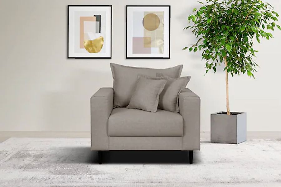 Home affaire Sessel »VEYRAS Loungesessel, Maße B/T/H: 95/84/76 cm«, mit Wel günstig online kaufen
