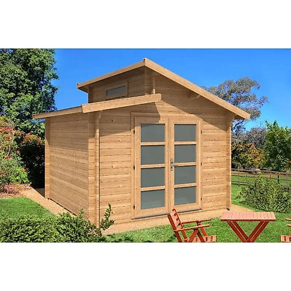 Alpholz Gartenhaus Aktiva Pultdach Tauchimprägniert 360 cm x 360 cm günstig online kaufen