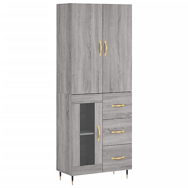 vidaXL Highboard Grau Sonoma 69,5x34x180 cm Holzwerkstoff 3195945 günstig online kaufen