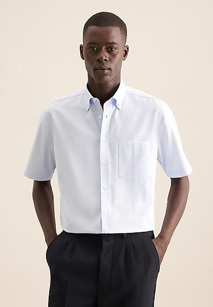 seidensticker Businesshemd "Comfort", Comfort 1/2 Button-Down-Kragen Strukt günstig online kaufen