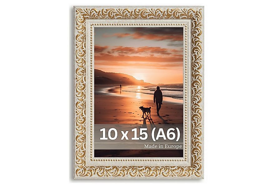 Victor (Zenith) Bilderrahmen Rubens, Bilderrahmen 10x15 cm Beige Gold A6, B günstig online kaufen