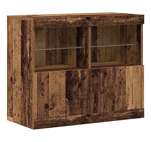 vidaXL Sideboard LED-Sideboard Braun 81 x 37 x 66,5 cm Holzwerkstoff (1 St) günstig online kaufen