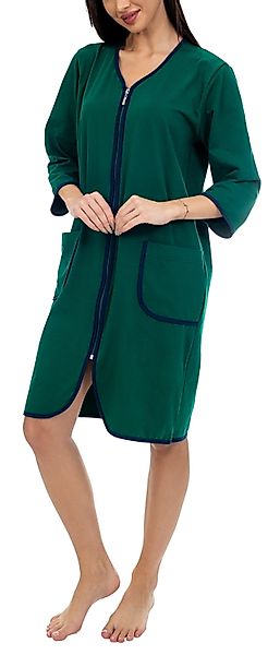 Aquarti Damenbademantel Damen Bademantel Morgenmantel Reißverschluss günstig online kaufen