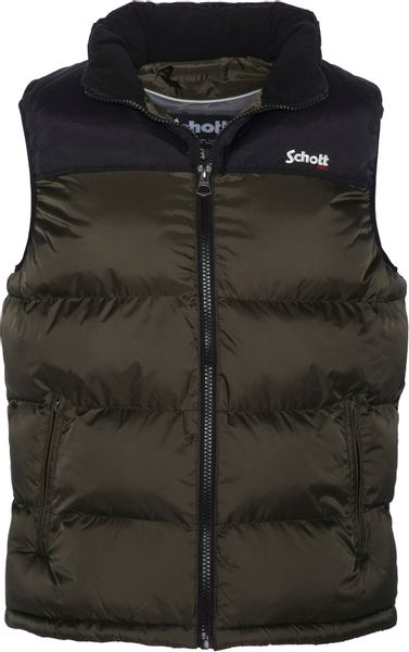 Schott NYC Steppweste mit dezenter Logostickerei günstig online kaufen