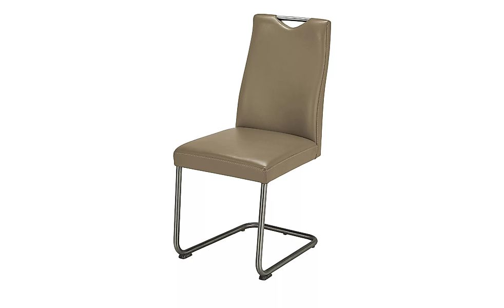 Leder-Schwingstuhl mit Griff - braun - 47 cm - 100 cm - 61 cm - Stühle > Es günstig online kaufen