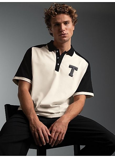 Trigema Poloshirt TRIGEMA Oversized Raglan T Shirt mit trigema Printmotiv ( günstig online kaufen