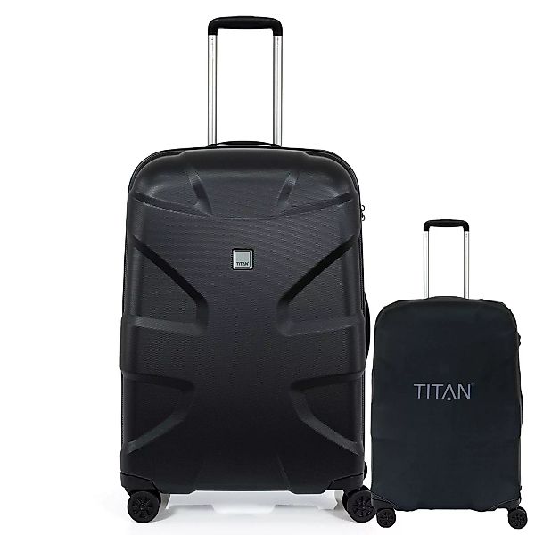 TITAN X2 Black Shark-Skin 71cm M+ Hartschalen Trolley inkl. Kofferschutz günstig online kaufen