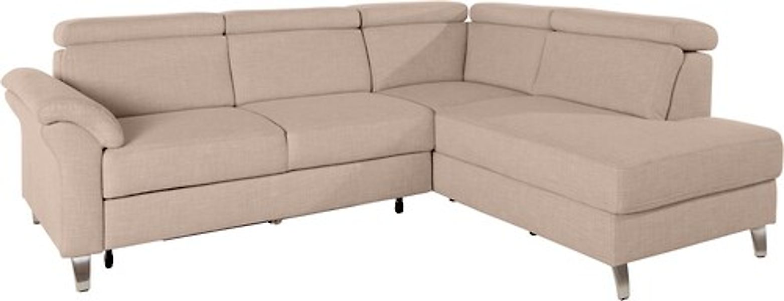 sit&more Ecksofa »Arngast L-Form« inklusive Kopfteilverstellung und Federke günstig online kaufen