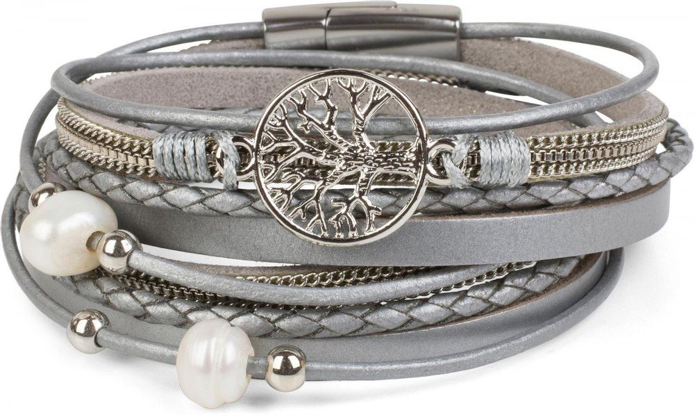 styleBREAKER Wickelarmband Wickelarmband mit Perlen, Kette günstig online kaufen