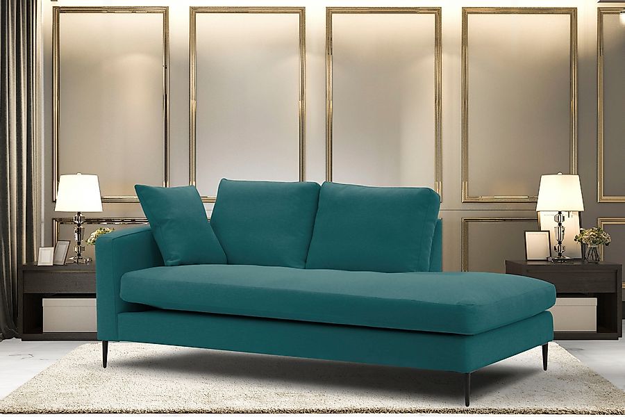 Home affaire Recamiere "Cozy Chaiselongue, Maße B/T/H: 195/97/80 cm" mit lo günstig online kaufen