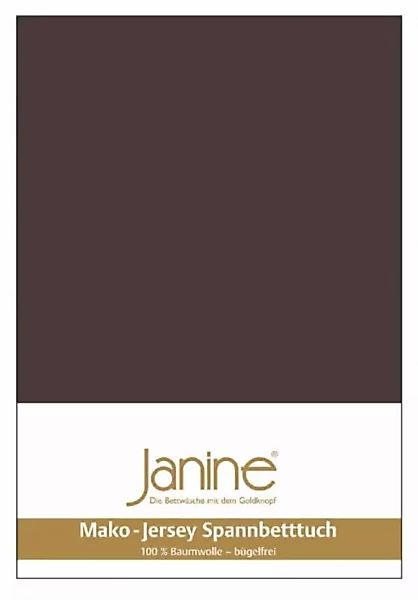 Janine Janine Spannbetttuch Mako-Feinjersey 5007 dunkelbraun (87) Größe:  1 günstig online kaufen