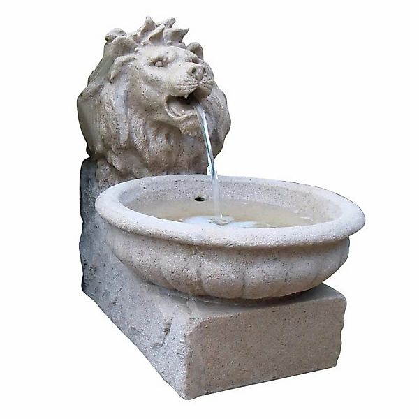 Ubbink AcquaArte Basel Löwenkopf Gartenbrunnen Set LED Sandstein-Optik Spri günstig online kaufen