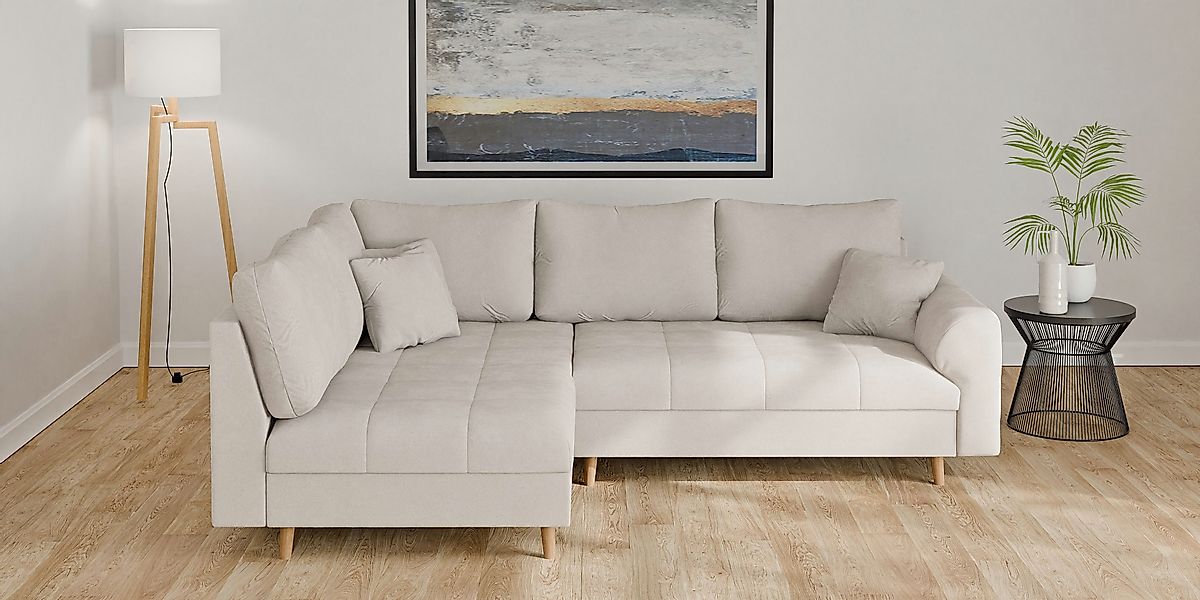 Home affaire Ecksofa "CHARRE L-Form mit Ottomane, Maße B/T/H: 231/161/81 cm günstig online kaufen
