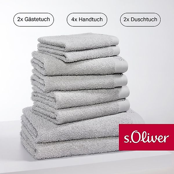 s.Oliver Handtuch Set »s.Oliver, Premium Qualität, 600 gr/m²«, (Set, 8 St., günstig online kaufen