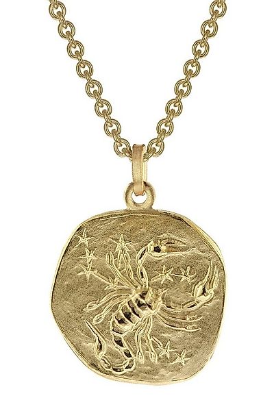 trendor Kette mit Anhänger Skorpion Ø 20 mm Gold auf Silber günstig online kaufen