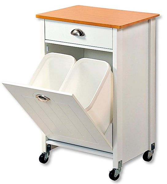 KESPER® Küchenwagen Rollwagen inkl. Abfalleimer, weiß, günstig online kaufen