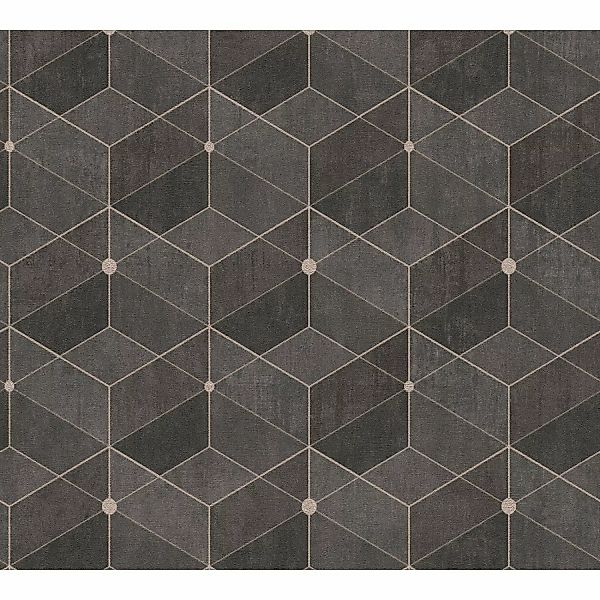 Bricoflor Schwarze Tapete Im Art Déco Stil Geometrische Vliestapete Der 20E günstig online kaufen