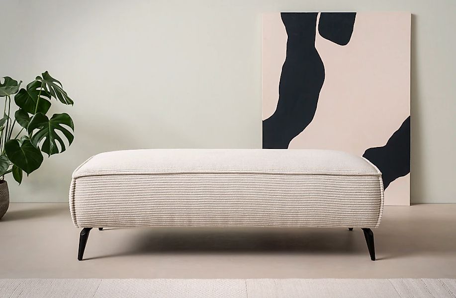 Home affaire Hocker "TVINNU, mit Kedernaht, Cord u. Flachgewebe" zur Serie günstig online kaufen