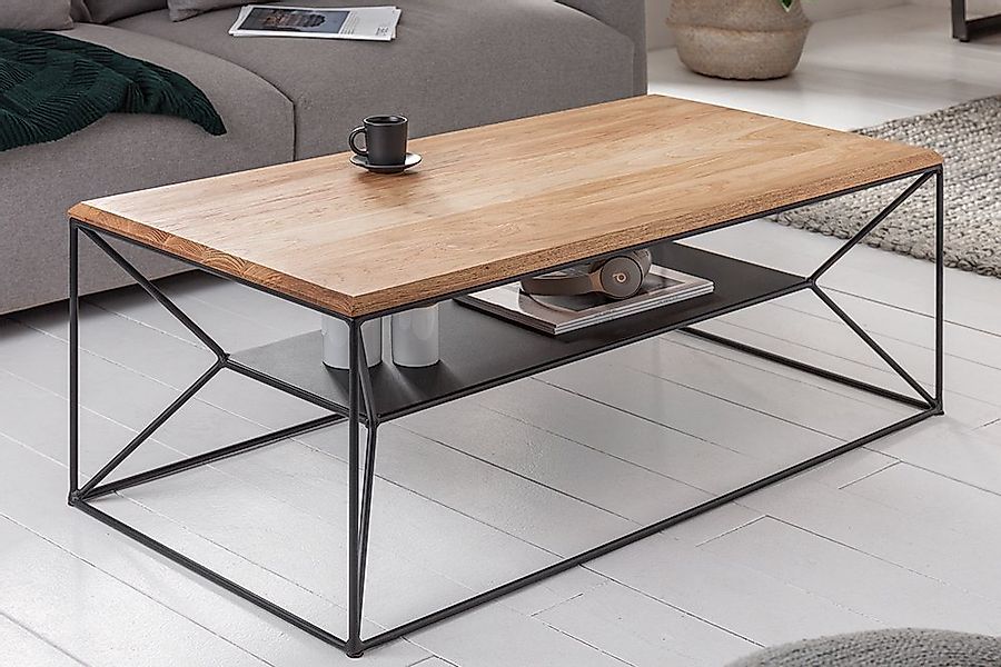 riess-ambiente Couchtisch ARCHITECTURE 110cm natur / schwarz (Einzelartikel günstig online kaufen