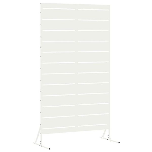 vidaXL Gartenzaun Sichtschutz Weiß Stahl, (1-St) günstig online kaufen