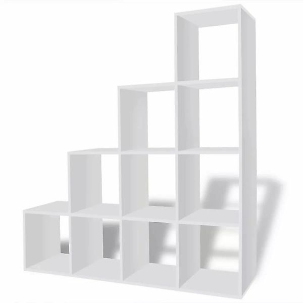 VidaXL Treppenregal Bücherregal 142 cm Weiß günstig online kaufen