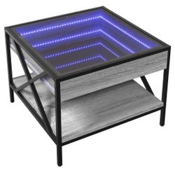 vidaXL Couchtisch Couchtisch mit Infinity-LED Grau günstig online kaufen