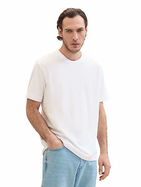 TOM TAILOR T-Shirt, mit Pique Struktur günstig online kaufen