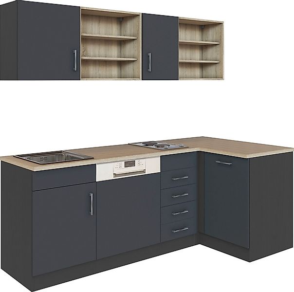 KOCHSTATION Küche "KS-Mali" Stellbreite 210/110 cm, mit E-Geräten günstig online kaufen