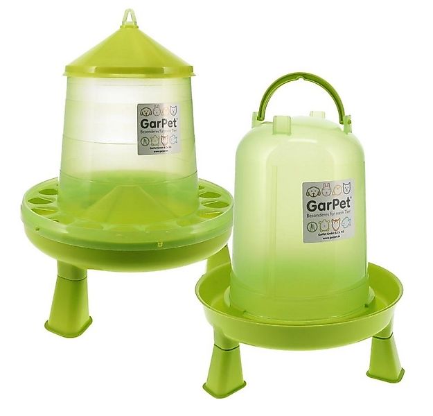 GarPet Wasserspender Geflügel Futterautomat und Tränke Set mit Füßen Hühner günstig online kaufen