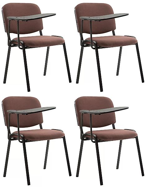 4er Set Stühle Ken mit Klapptisch Stoff-schwarz günstig online kaufen