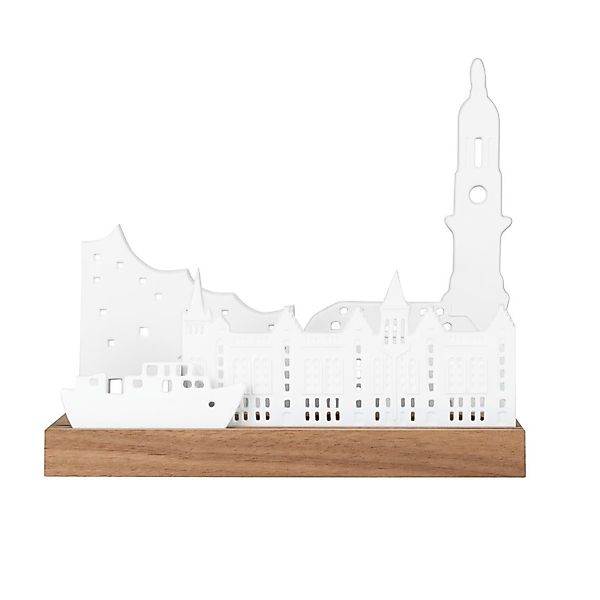 Räder Dekoobjekt Lichtobjekt Stadtsilhouette Hamburg günstig online kaufen