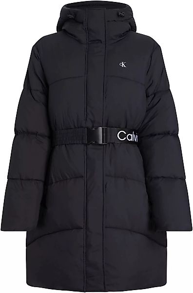Calvin Klein Jeans Plus Outdoorjacke "PLUS LOGO BELT LONG PUFFER", mit Kapu günstig online kaufen