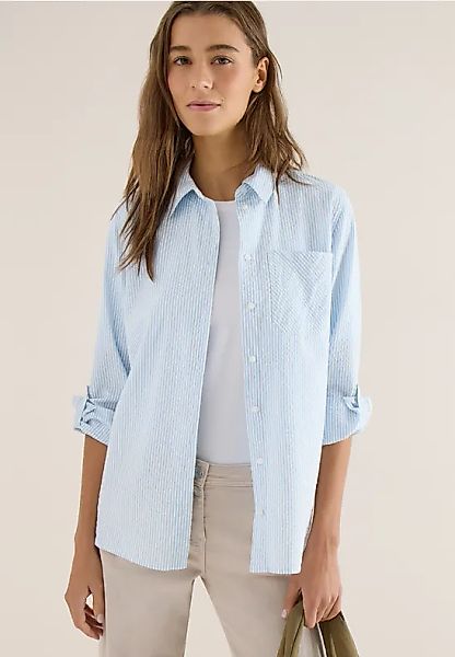Gestreifte Seersucker Bluse günstig online kaufen